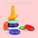 thumbnail image 5 of Juguete clásico de aros apilables para bebés | 7 aros coloridos con sonajero y base mecedora | Desarrollo de la motricidad fina para bebés de 6 meses en adelante, 5 of 6