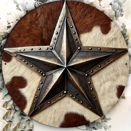 HELLOYOUNG Vintage Western Cowboy Star Metal Sign Durable Indoor Outdoor Hanging Perfect For Adding Charm To Home Decor In Western Style