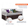 thumbnail image 2 of SGI Bedding Day Bed Skirt | Twin 18" Inch Drop, Ruffled Microfiber Bed Skirt | Fade Resistant, Wrinkle Free, Anti-static, Decorative, Extra Storage Space, Clutter-Free | Chocolate, 2 of 8