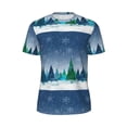 thumbnail image 5 of Wukai Christmas Trees Print Men's Short-Sleeved Mesh T-Shirt,Quick-Dry Short Sleeve Workout T-Shirt-X-Small, 5 of 8