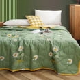 thumbnail image 7 of AZXY Summer Quilt, Queen Size Daisy Print Cooling Quilt, 78.74x86.6 in Polyester Bedspread Coverlet, Lightweight Breathable Washable All Season Blanket for Hot Sleepers, 7 of 7