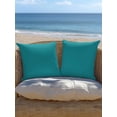thumbnail image 5 of 1 Pack Outdoor Throw Pillow, Teal Waterproof Pillow with Insert Included, Turquoise Pure Teal Decorative Accent Cushion Sofa Pillows for Patio Porch, 16 x 16 In, 5 of 8