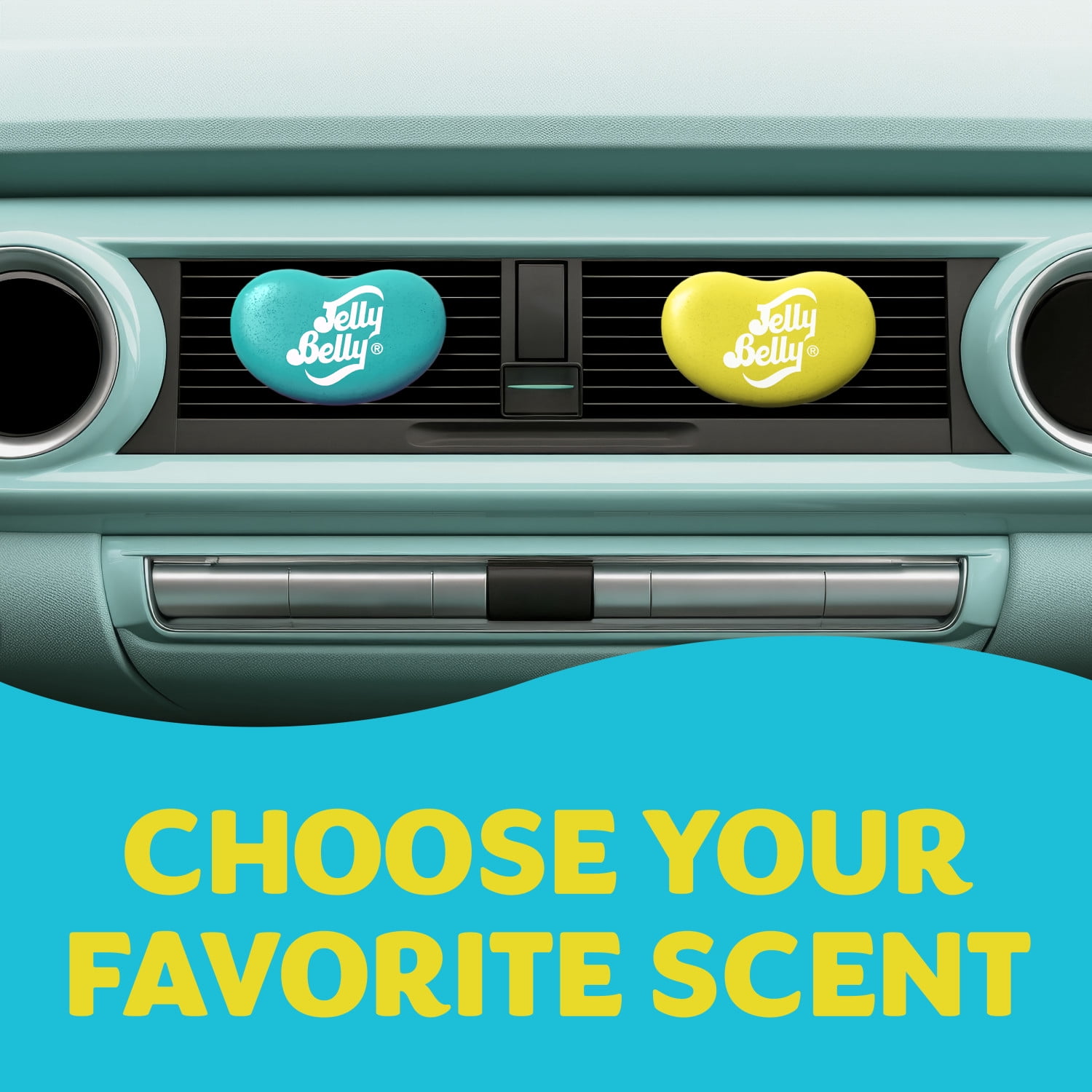 Jelly Belly Duo Car Air Freshener Vent Clips, Berry Lemonade Scent, 2 Pack, ENERGIZER JB DUO BERRYLEMN 2PK