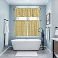 thumbnail image 3 of Yelllow Floral Kitchen Curtains Sets for Windows 24 Inch Length, Vintage Rustic Plants Flowers Spring Rod Pocket Window Treatments Tier Curtains and Valances Set for Bedroom/Bathroom, 3 of 8