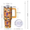 thumbnail image 2 of 40oz Halloween Tumbler with Handle – Skeleton Bat Drinkware with Lid and Straw – Creepy Theme Travel Cup – Birthday Gifts Coffee Mug, 2 of 5