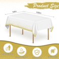 thumbnail image 2 of GHSDFBB Disposable Plastic Tablecloths, 2 Pack Party Rectangle Tablecloths, 54"x108" Gold Dot Confetti Rectangular Table Covers for Picnic Weddings Birthday Parties Thanksgiving Christmas, 2 of 7