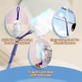 thumbnail image 5 of 1 Set, Retractable 360° Multipurpose Dust Duster - Disposable Electrostatic Dust Removal Brush with 1 Long Handle, 1 Short Handle, and 20 Refills for Laundry, Furniture, Car, Keyboard, Back to School,, 5 of 5