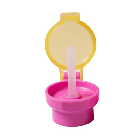 Baby Straw Lid Portable Converts to Bottle Snap Cap Infant Spill-proof Straw with Cap for Toddles