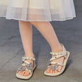 thumbnail image 4 of Toddler Girls Pearl Strap Sandals, Sparkly Butterfly Open-Toe Summer Shoes, 4 of 8