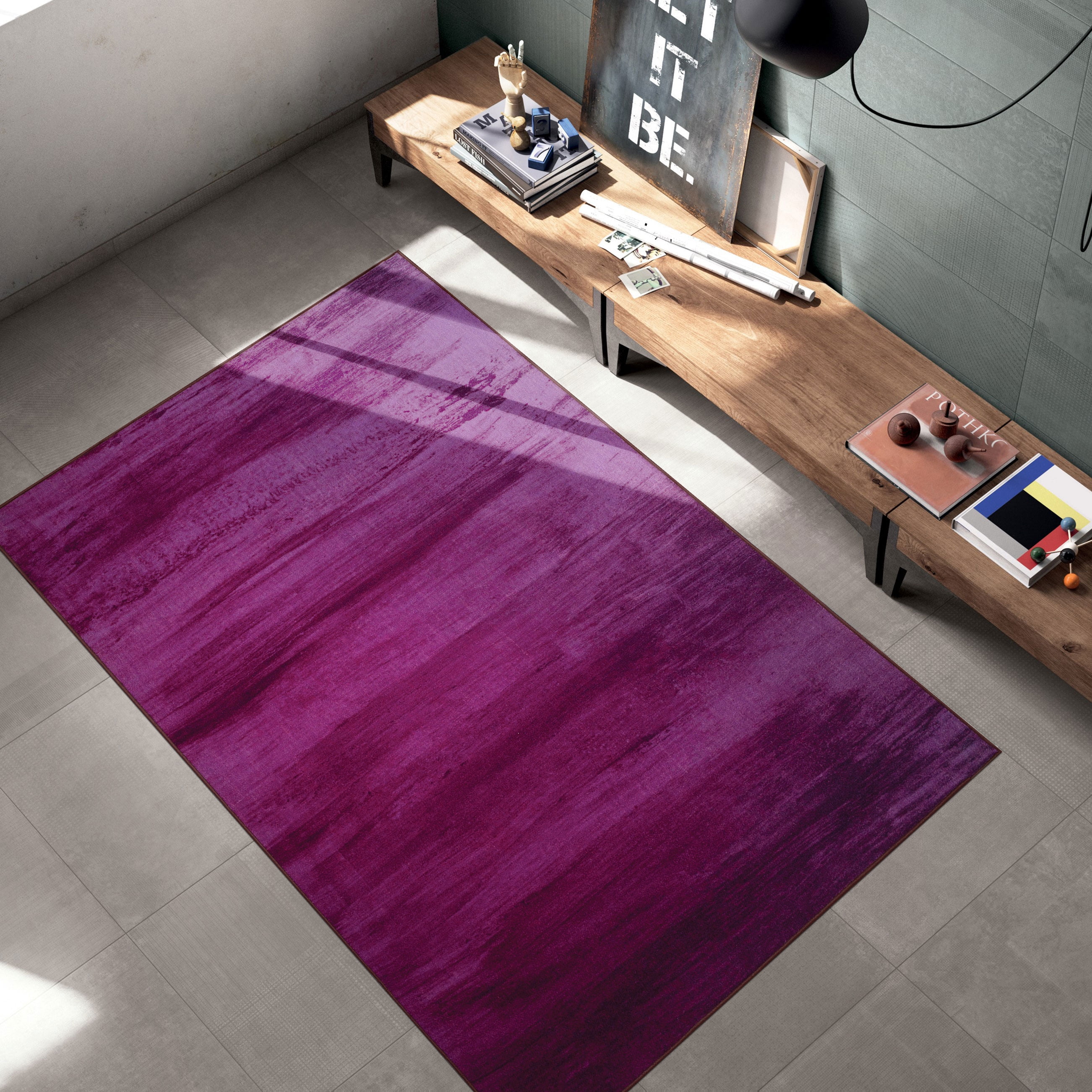 Woven Trends Contemporary and Modern Area Rug, 046 Vintage Solid Cloud, Extremely Durable and Stain Resistant, Stylish with Non-Skid Rubber Backing