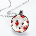 thumbnail image 2 of Seven Starred Iadybird Women's Glass Circular Pendant Necklace, 2 of 5