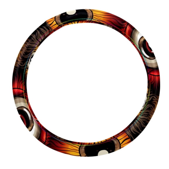 Eyeball 14.5 Inch Printing PVC Leather Auto Accessories Car Wheel Covers Steering Wheel Covers Car Wheel Cover