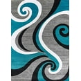 thumbnail image 5 of GLORY RUGS Modern Area Rug Swirls Carpet Bedroom Living Room Contemporary Dining Accent Sevilla Collection 4817 (4x6, Turkaz), 5 of 5
