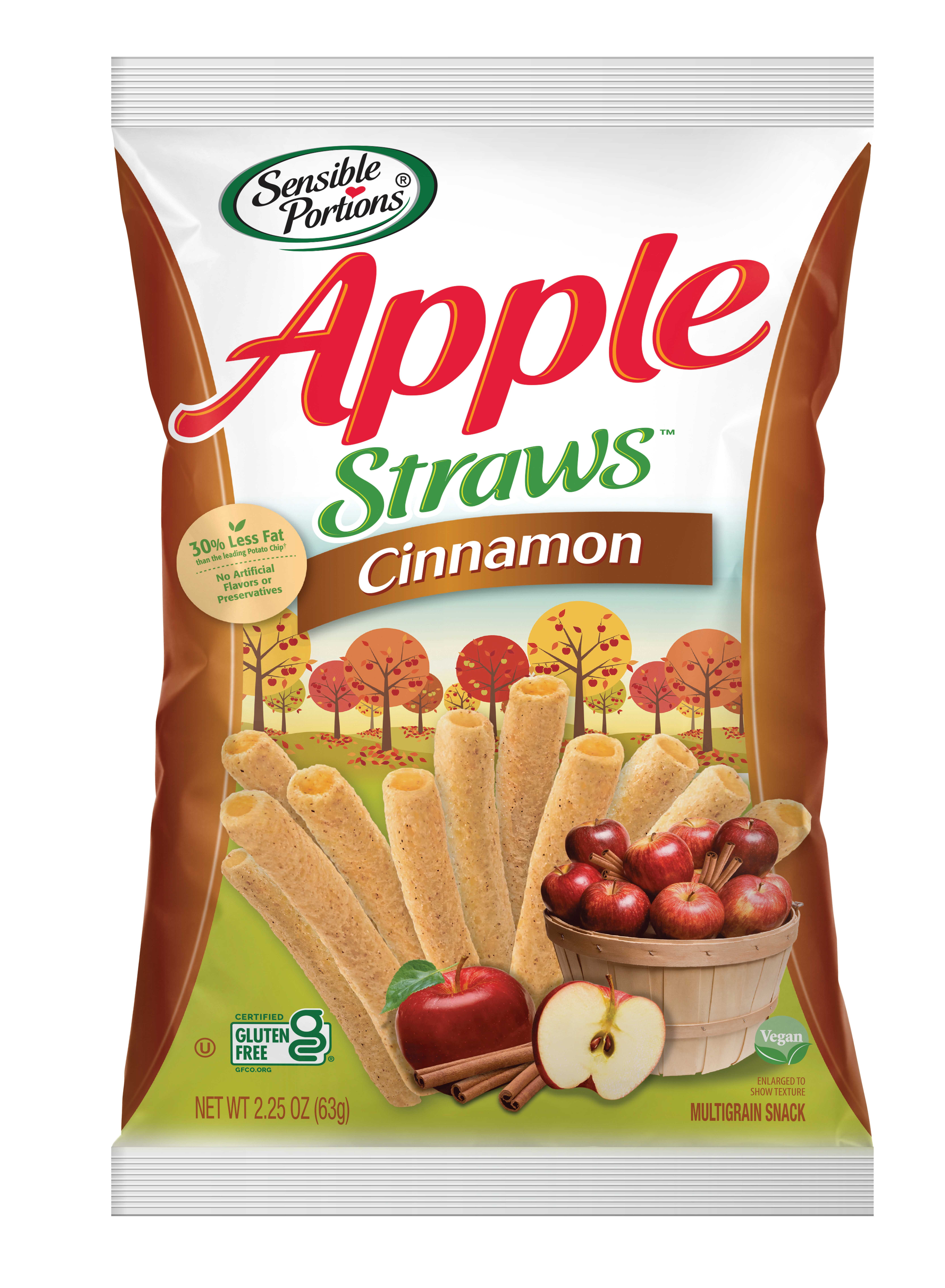 Sensible Portions Vegan Cinnamon Apple Straws, 2.25 oz.