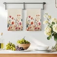 thumbnail image 3 of Pink Orange Teal Spring Floral Kitchen Towels Set of 4, Watercolor Botanical Summer Flowers Absorbent Dish Towels for Kitchen, Microfiber Hand Towel, Quick Drying Tea Towel for Cleaning Dishcloths, 3 of 7