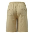 thumbnail image 3 of NIEWTR Bermuda Shorts for Women Mid-Length High Waist Shorts Lightweight Casual Breathable Cotton Drawstring Bermuda Shorts(Khaki,L), 3 of 6