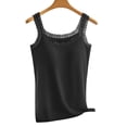 thumbnail image 3 of WAGUTH Womens Tank Tops Ribbed Lace Trim Camisole Crew Neck Sleeveless Casual Summer Layering Vest, 3 of 4