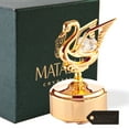 thumbnail image 2 of Valentine’s Day Gift for Women – Matashi Crystal Studded Swan Lake Music Box, 24K Gold Plated Elegant Tabletop Decoration, 2 of 7