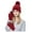 Red, variant on Women's Winter Hat and Touchscreen Gloves Set Warm Knit and Mittens for Outdoor Silver