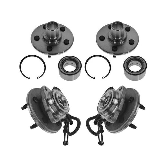 Wheel Hub and Bearing Kit 4 Piece - Compatible with 2002 - 2005 Ford Explorer 4-Door 2003 2004