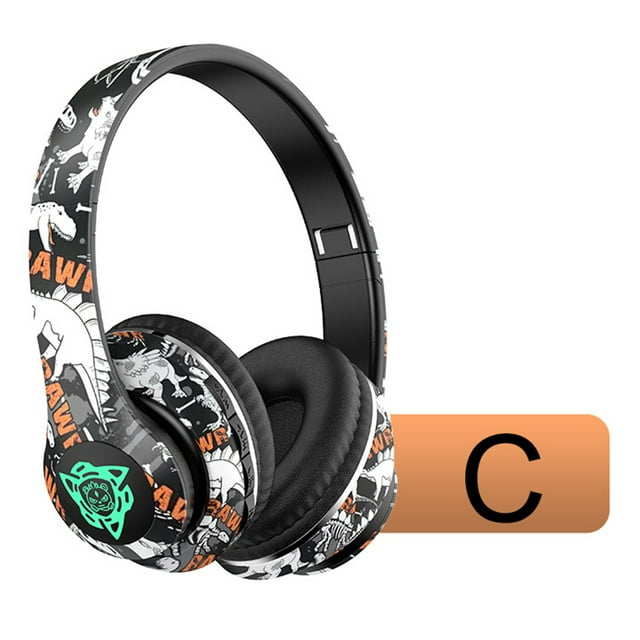Auriculares Bluetooth, Auriculares inalámbricos, Auriculares Bluetooth Auriculares populares Auriculares Bluetooth Auriculares inalámbricos Graffiti Nuevo auricular Bluetooth de música estéreo luminos