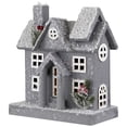 thumbnail image 3 of Northlight Lighted Snowy House Christmas Decoration - 11" - Gray, 3 of 6