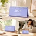 thumbnail image 3 of 2027 Desk Calendar - Muted Color Standing Flip Calendar, 6"x3" Compact Size Monthly Layouts Planning Check-in Notebook Calendar with Tear-off Pages for Office Home Worktable Daily Task Tracker, 3 of 6