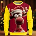 thumbnail image 2 of Caixia Christmas Print Sweatshirt Men Long Sleeve Crew Neck Print Easy to Layer for Winter Outfits, 2 of 3
