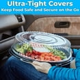thumbnail image 2 of Avant Grub 16" Round Black Plastic Disposable Catering Trays with Lids, 10 Pack, 2 of 4