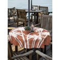 thumbnail image 3 of Outdoor Tablecloth with Umbrella Hole Zipper Tropical Palm Tree Round Tablecloth 60" Waterproof Outside Table Cloth Vintage Burnt Orange Botanical Plants Patio Table Cover Tablecloths for Picnic, 3 of 8