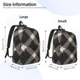 thumbnail image 2 of Casual Canvas Backpack Without Interlayer Large Capacity Stick Bag Design For Outdoor Shopping Office Outdoor Sports Argyle Plaid Dimgray_40978_1 Medium, 2 of 7