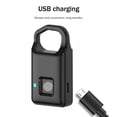 Smart Fingerprint Padlock Keyless Anti-theft Security Door lock USB ...