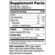 OLLY Probiotic + Prebiotic Gummy, Adult Digestive + Gut Health Supplement, 60 Ct