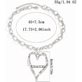 thumbnail image 3 of Gold Chunky Large Heart Necklaces for Women Trendy Big Hammered Love Pendant Statement Choker Minimalist Y2k Heart Necklaces Valentines Jewelry Gifts, 3 of 7
