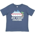 thumbnail image 3 of Inktastic My First Cruise with Cruise Ship and Palm Trees Boys or Girls Baby T-Shirt, 3 of 5