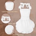 thumbnail image 3 of Aspire Kitchen Apron for Women, Christmas Cosplay Maid Ruffled Apron White, Waitress Working Apron, White, 3 of 6