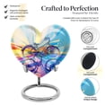thumbnail image 3 of Chromatic Velocity Whirl Funeral Urn - Heart Keepsake Urns - Compact Keepsake Urn For Women - Small Decorative Heart Urn For Human Ashes 3 Inch, Set Of 2, 3 of 5