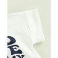 thumbnail image 6 of Genuiskids Newborn Baby Girls Boys Summer Romper T Shirt Letter Print Short Sleeve One Piece Snap Closure Jumpsuits Western Baby Boho Bodysuits Mother's Day Outfit, 6 of 8