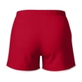 thumbnail image 5 of Women's Running Shorts Contrast Trim Soft Yoga Shorts High Waisted for Athletic Fitness Casual with Pockets Red M, 5 of 6