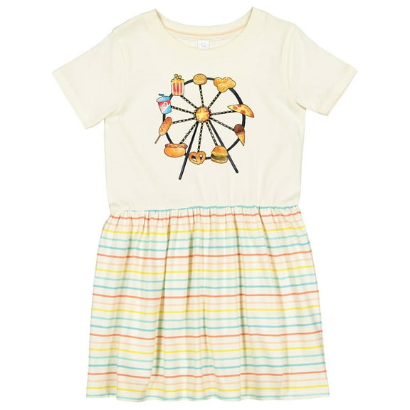 Inktastic Ferris Wheel with Snacks Girls Toddler Dress