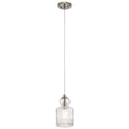 thumbnail image 1 of Kichler 43957NI Riviera Collection Mini Pendant 1 Light, Brushed Nickel - 10.75 in., 1 of 1