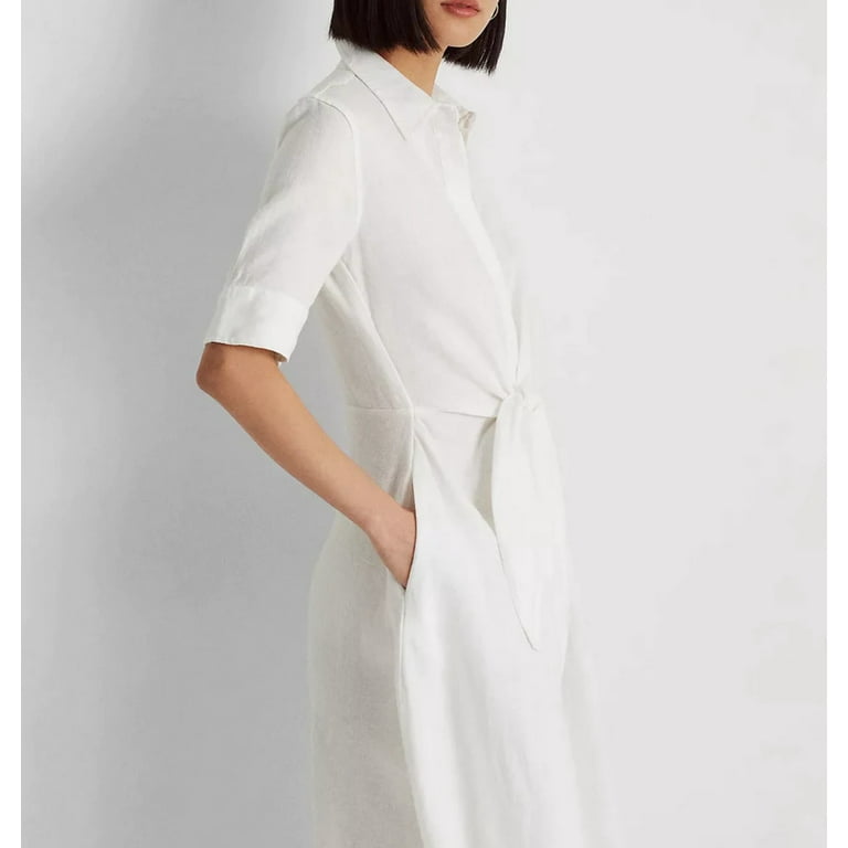 Lauren Ralph Lauren Linen Fit Flare Shirtdress Walmart