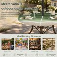 thumbnail image 6 of Round Outdoor Tablecloth with Umbrella Hole and Zipper, Green Ocean Waves Tablecloth with Elastic Waterproof, Chic Rustic Abstract Ombre Stripes Art Patio Table Covers for 45" - 54" Pool Tables, 6 of 9