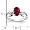 thumbnail image 2 of Primal Gold 14 Karat White Gold 8x6mm Oval Lab Created Ruby Ring, 2 of 4