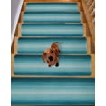 thumbnail image 2 of Turquoise Ombre Non-Slip Stair Treads for Wooden Steps, 7 Pack-8x30in Carpet Stair Mats with Adhesive Backing, Noise-Reducing Step Covers for Indoor Stairs, Easy to Install & Residue-Free, 2 of 7