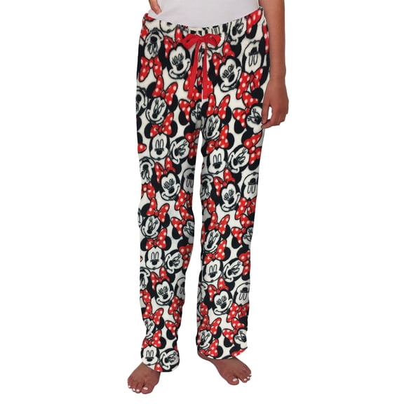 Minnie Mouse White and Red Plush Lounge Pants-Extra Large