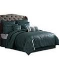 thumbnail image 1 of Beny 9pc King Size Comforter Set, Dark Turquoise Blue Woven, 1 of 1