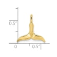 thumbnail image 2 of Auriga Fine Jewelry 10K Yellow Gold 3-D & Polished Whale Tail Charm for Women (L-20.6 mm,W-15.6 mm), 2 of 5