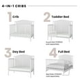 thumbnail image 5 of Child Craft Hampton 4-in-1 Convertible Baby Crib, Arch Top in Matte White, 5 of 9