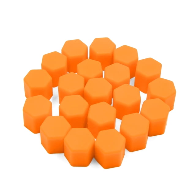 20Pzas 15mm Silicona Naranja Tapa de Polvo Protector de Tornillo Tuercas de Rueda de Coche